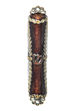 Picture of #150-M Brown mezuzah case with amber stones