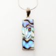 Picture of #B527-A Abalone and Sterling Silver Mezuzah Pendant