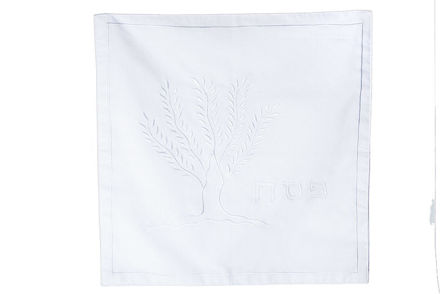 Picture of #607-WH Matzah Cover Tree of Life White
