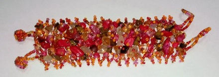 Picture of #B601-02 Gemstone and Glass Bead Bracelet