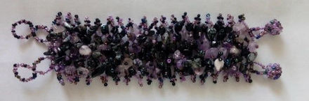 Picture of #B601-12 Gemstone and Glass Bead Bracelet
