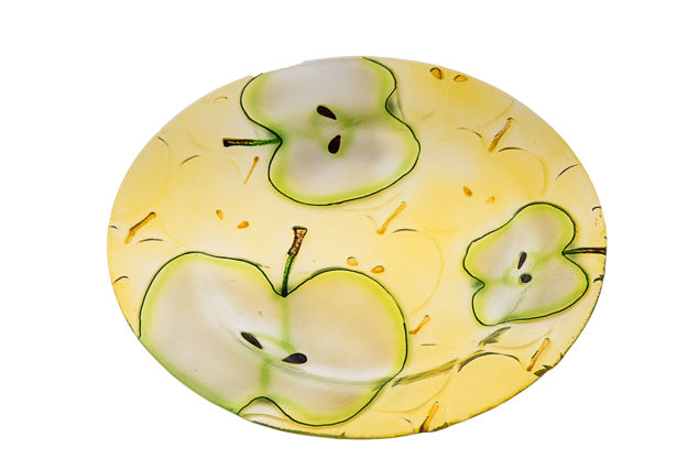 Picture of #827-B Glass Plate Round Apple