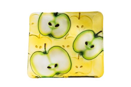 Picture of #827-B Glass Plate Square Apple 