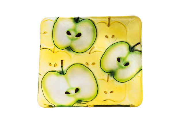Picture of #827-C Glass Plate Square Apple