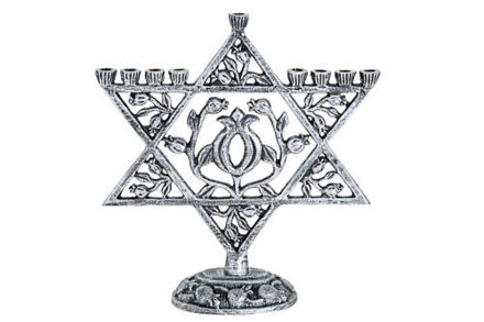 Picture of #209-S Menorah Star Silver