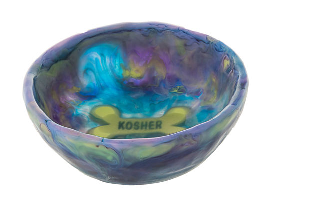 Picture of #965-B Dog Bowl Blueberry, lavender, lime