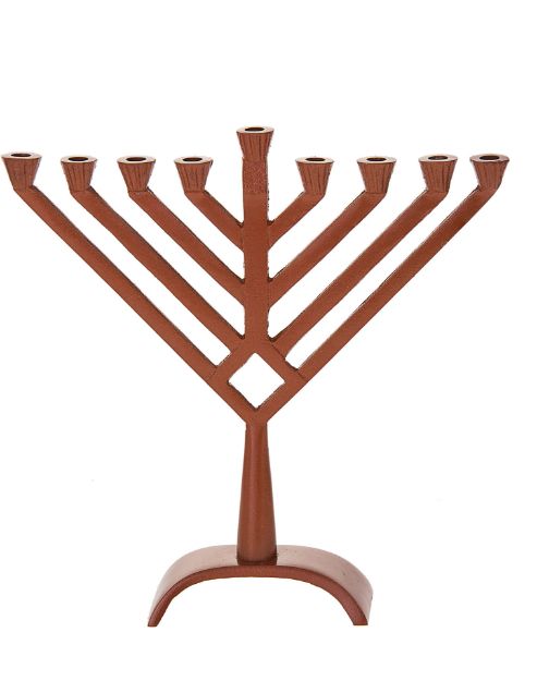 Picture of Metal Brown  menorah V-shape discontinued