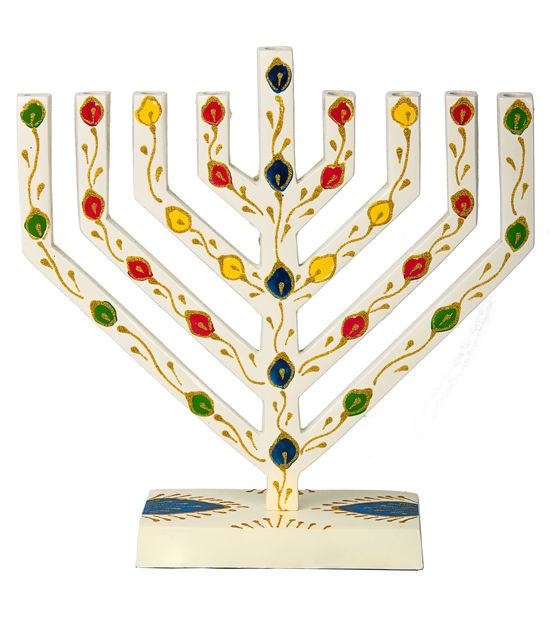 Picture of #254- V shaped colored menorah