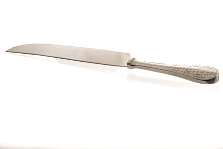 Picture of #14-8 Challah Knife Hammered Stainless Steel