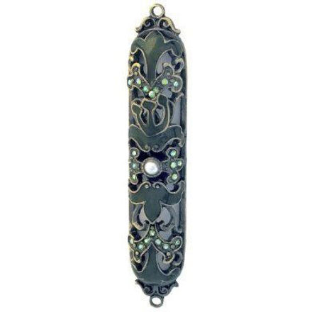 Picture of #4931 Blue Jeweled Mezuzah