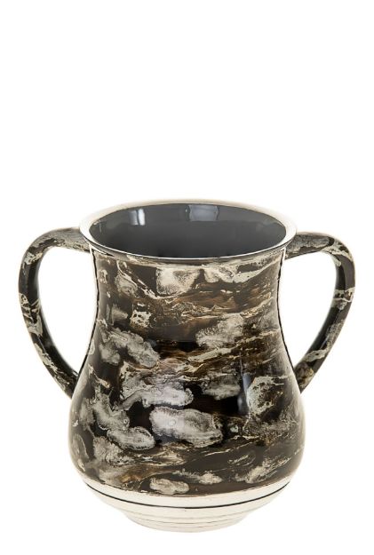 Picture of 7069-BW Wash Cup Black and White Enamel