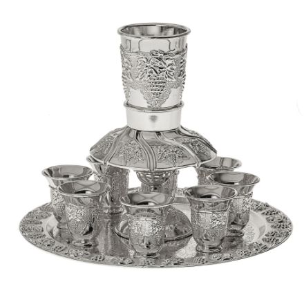 Picture of #803-F Silver Plated 8 cup Fountain Grape Design