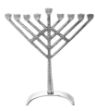 Picture of #2240 Stainless Steel Hammered Menorah