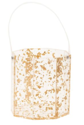 Picture of 1661-FG Ice bucket Lucite Gold Flakes
