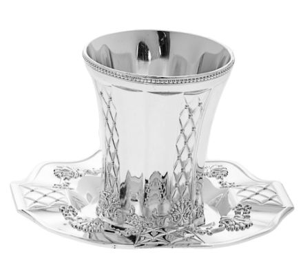 Picture of 810 Kuddish Cup with tray silver plated