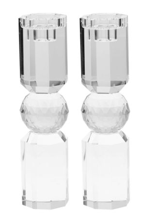 Picture of 697C-L Crystal Candle Stick Clear Large  