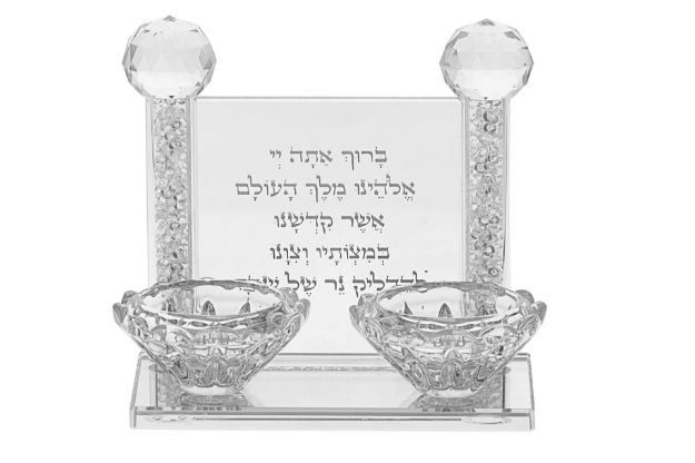 Picture of 654 Crystal Candle Stick clear  