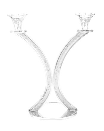 Picture of #1632-2G Candelabra Crystal and Clear  Crushed Stones 2 Branches  