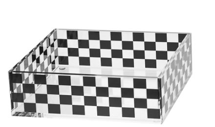 Picture of #1627-BC Napkin Holder Black and clear Lucite  