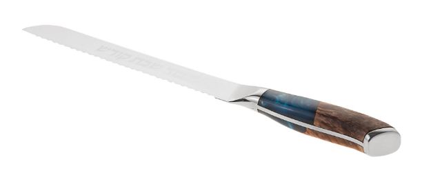 Picture of #1685 Challah Knife with Blue and Maple handle  -