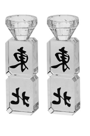 Picture of 423-S Mahjongg Candlesticks Crystal Small size 