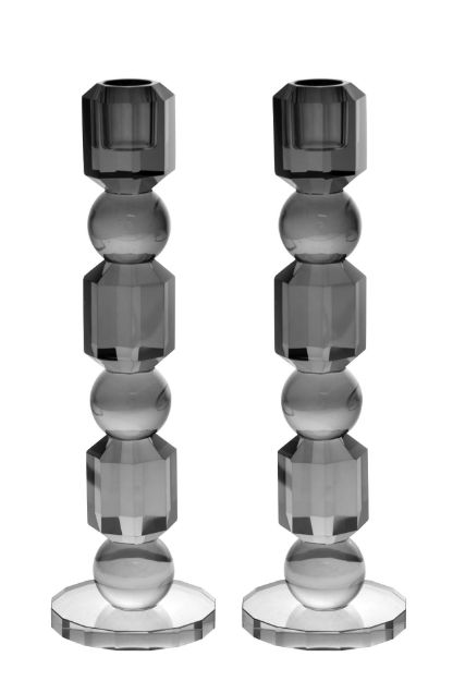 Picture of 695GR-M Crystal Candle Stick Grey Medium 