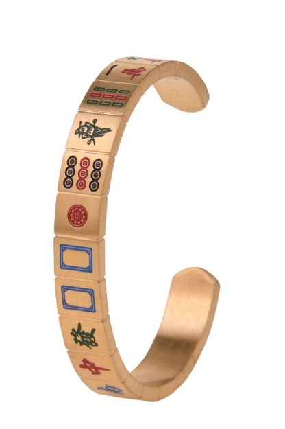 Picture of #419 Mah Jongg Tile Gold Bracelet  