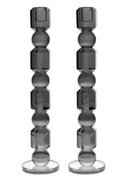Picture of 695GR-L Crystal Candle Stick Grey Large 