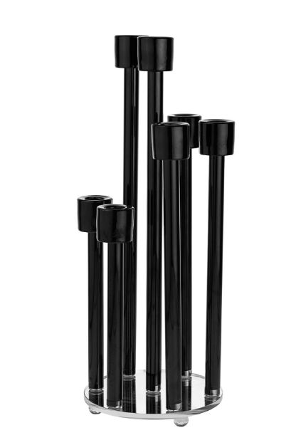 Picture of #1646BLK -7 Crystal Candelabra with 7 black Branches 