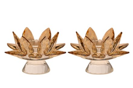 Picture of 1049-A Candle Stick Crystal Amber  