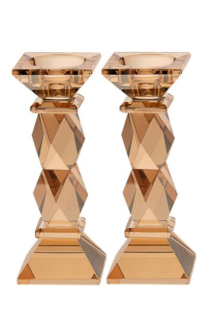 Picture of 699G-M Crystal Candle Stick Gold Medium 